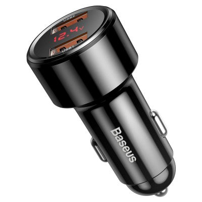 Baseus Magic Series Dual QC Digital Display for Intelligent Quick Charging and Car Charging of 45W