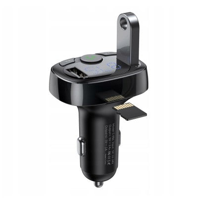 Baseus T Typed S-09A Bluetooth MP3 Car Charger (Standard edition)-Black