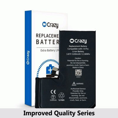 Crazy Improved Quality iPhone 14 Pro Replacement Battery with Adhesive Strips – 3200mAh (TI 27546 Chip, Cheapest Price)-1