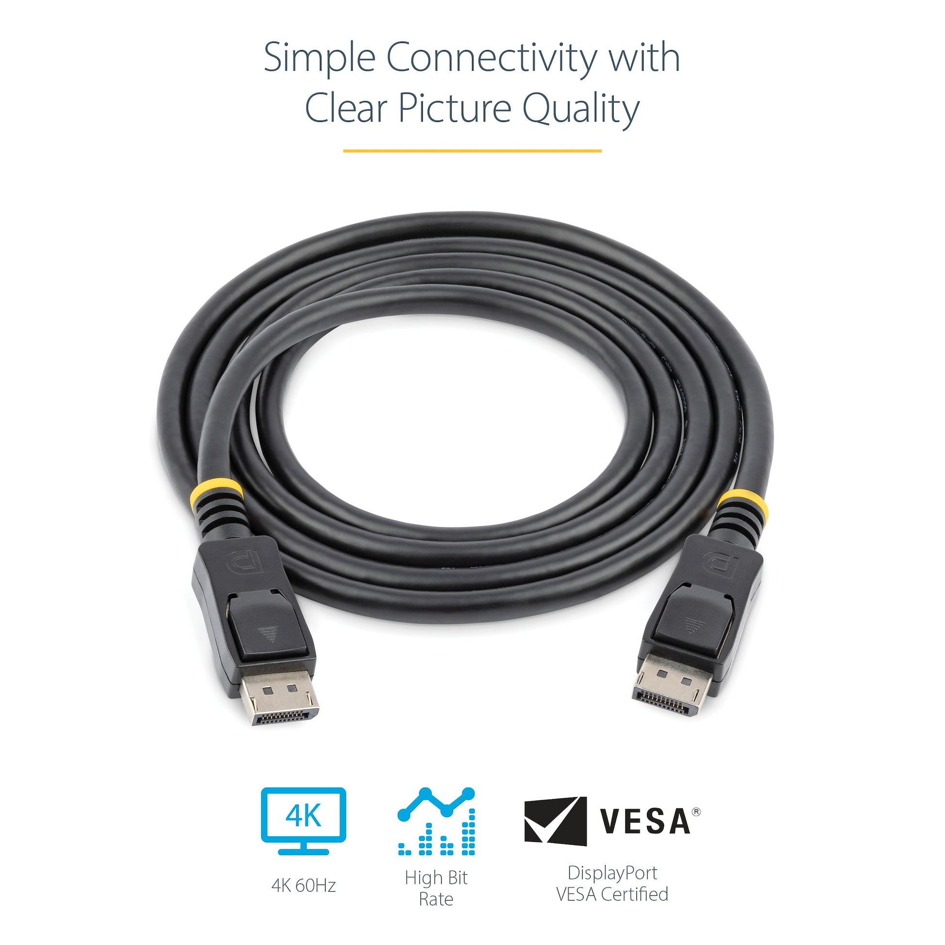 StarTech 1m DisplayPort 1.2 Cable – 4K Ultra HD, VESA Certified-3