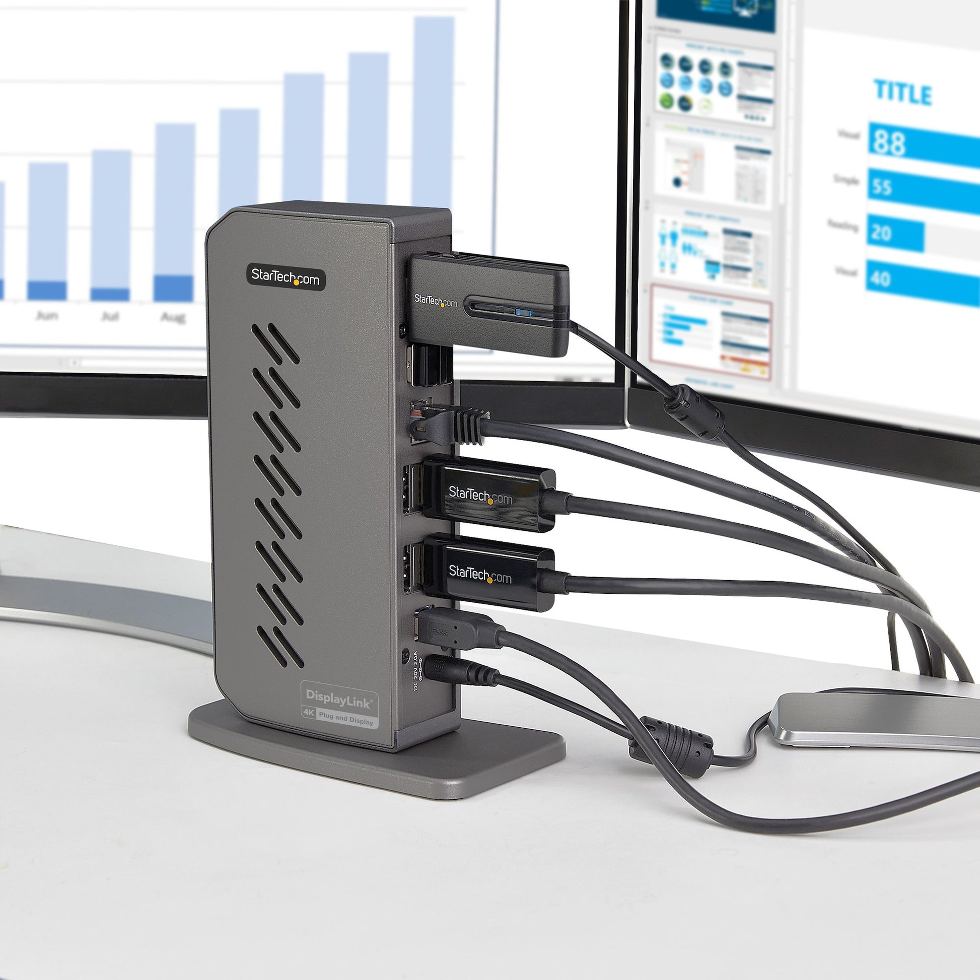 StarTech USB-C & USB-A Hybrid Dock – Dual 4K 60Hz Laptop Docking Station with HDMI & DisplayPort-8