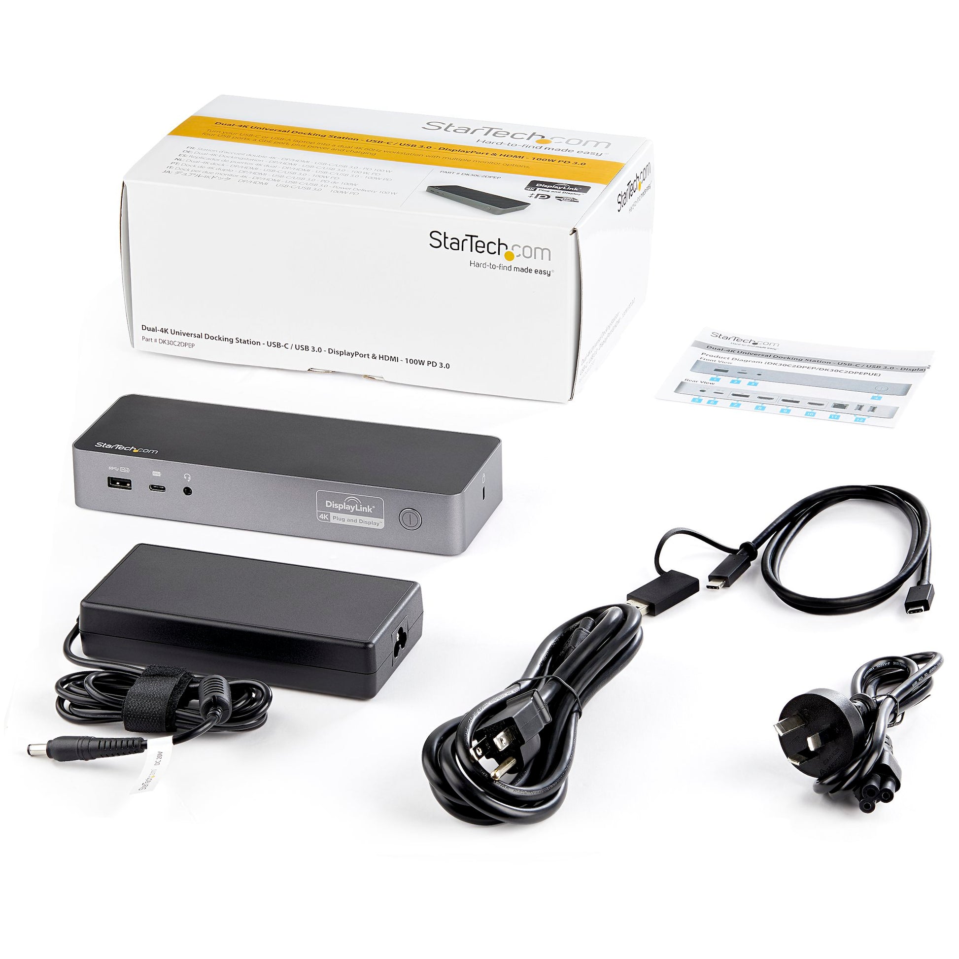 StarTech Universal Laptop Docking Station – USB-C & USB-A Hybrid Dock with Dual 4K Displays and 100W Power Delivery-20