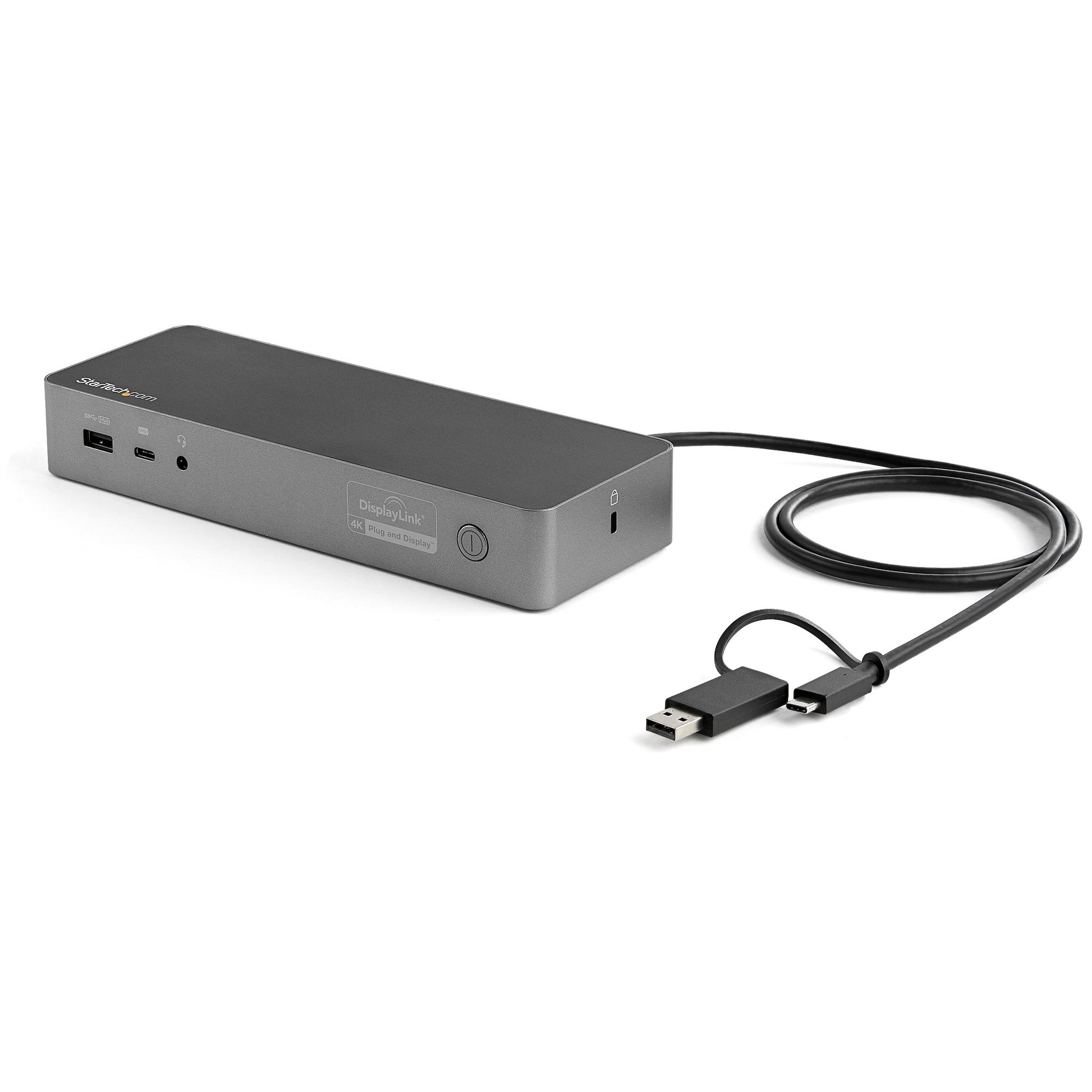 StarTech Universal Laptop Docking Station – USB-C & USB-A Hybrid Dock with Dual 4K Displays and 100W Power Delivery-1