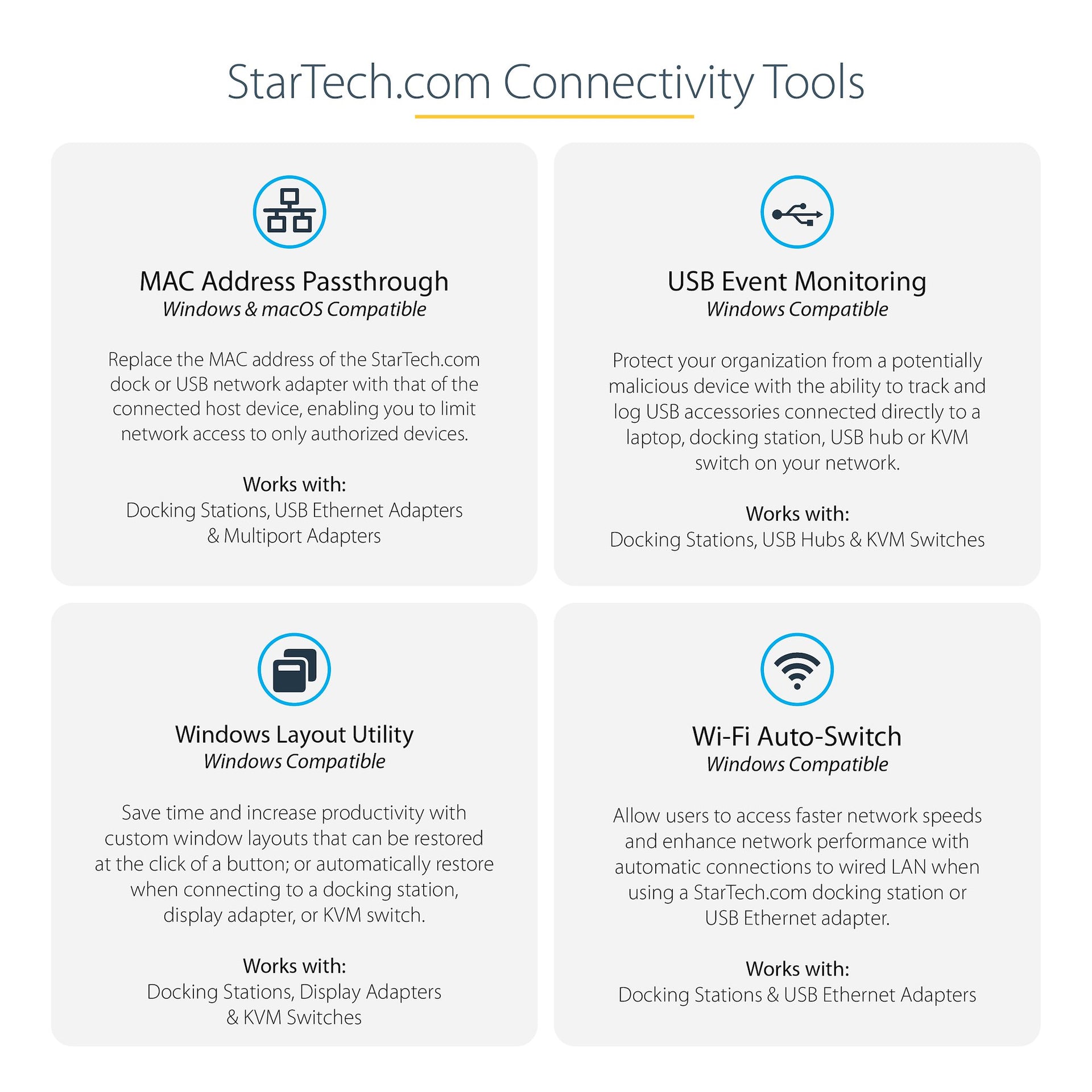 StarTech USB-C Dual HDMI Docking Station (1080p, 65W Power Delivery)