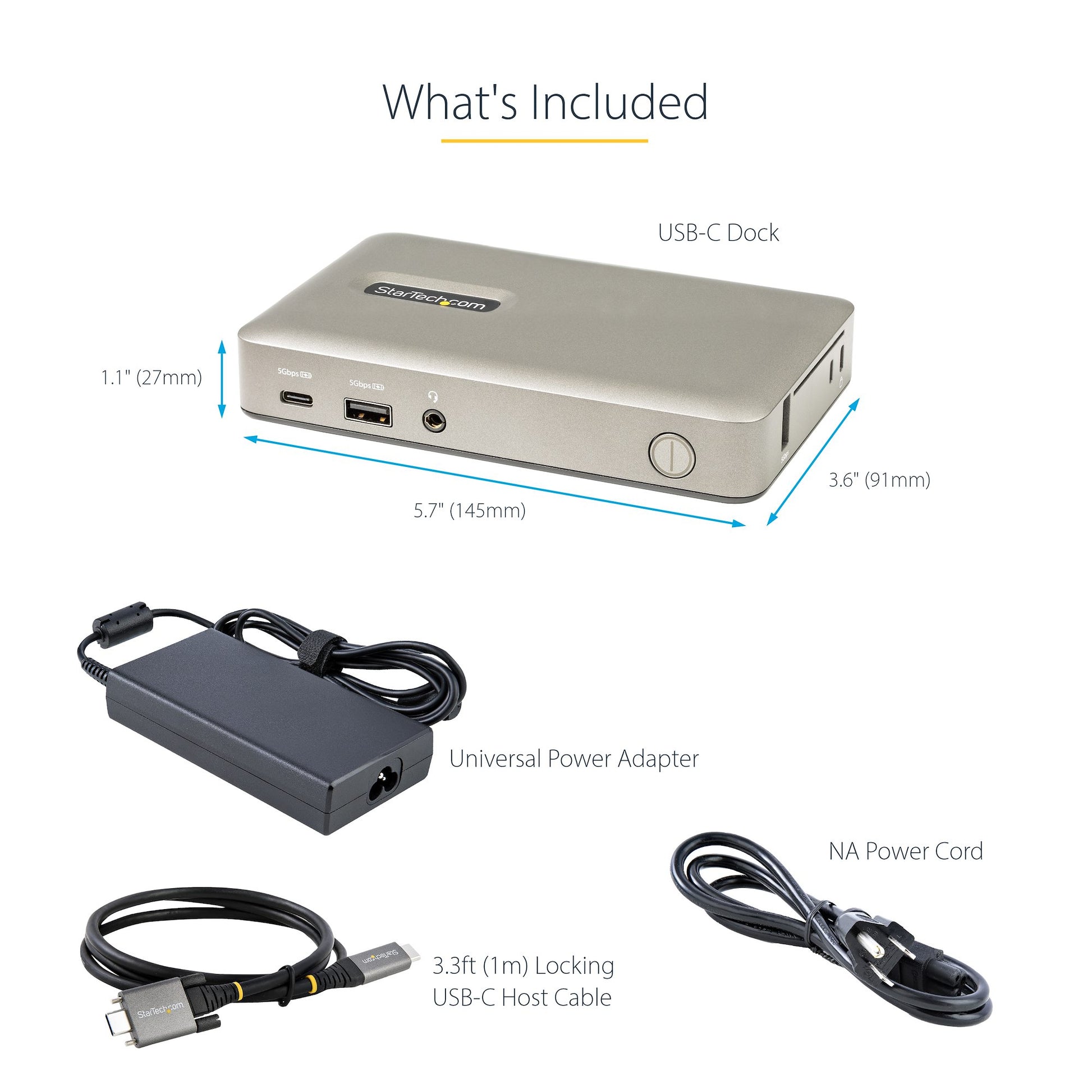 StarTech USB-C Single Display Docking Station – DisplayPort or VGA, 65W Power Delivery-4