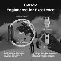 NOMAD Sport Band for Apple Watch Ultra / 46 mm – Lunar Gray