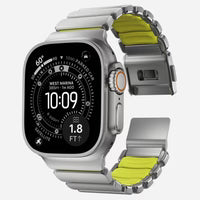 NOMAD Stratos Band – Volt (FKM + Titanium Hardware, Silver Finish)