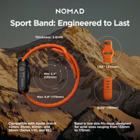 NOMAD Sport Band for Apple Watch (41/42 mm) – Ultra Orange