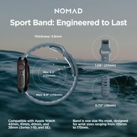 NOMAD Sport Band for Apple Watch (41/42 mm) – Marine Blue