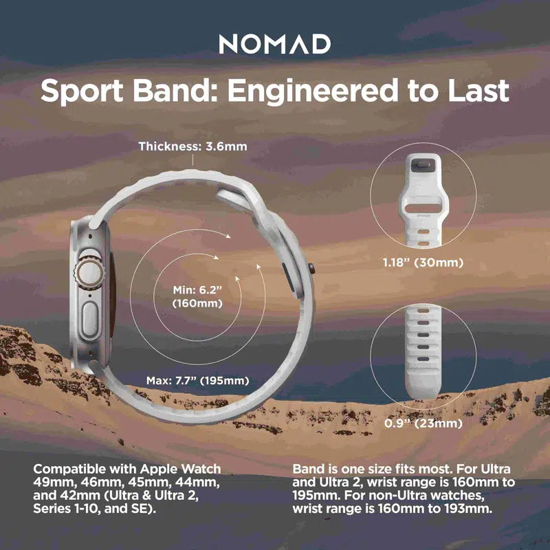 NOMAD Sport Band for Apple Watch Ultra / 46 mm – Stone