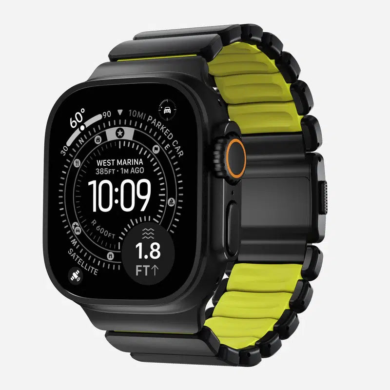 NOMAD Stratos Band – Volt (FKM + Titanium Hardware, Black Finish)