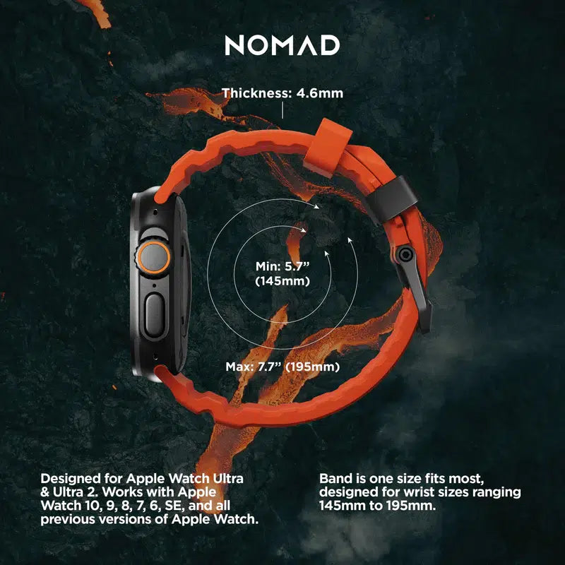NOMAD Rocky Point Band for Apple Watch Ultra / 46 mm – Magma (Special Edition)
