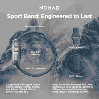 NOMAD Sport Band for Apple Watch Ultra / 46 mm – Naval Blue