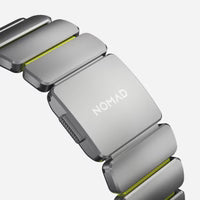 NOMAD Stratos Band – Volt (FKM + Titanium Hardware, Silver Finish)