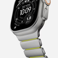 NOMAD Stratos Band – Volt (FKM + Titanium Hardware, Silver Finish)