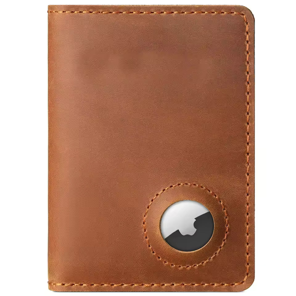 Airtag Passport Holder Wallet – Full Grain Leather RFID Travel Case Aussiez Goods Hub