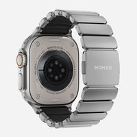 NOMAD Stratos Band – Black (FKM + Titanium Hardware, Silver Finish)