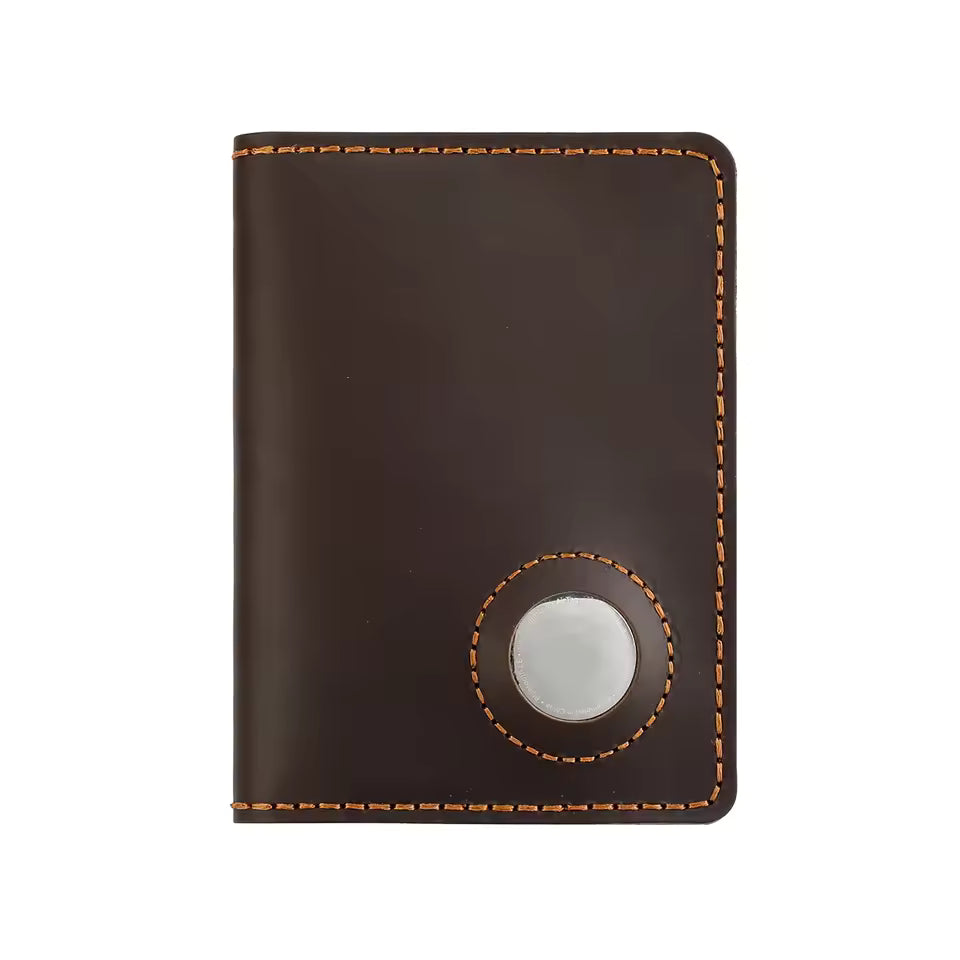 Airtag Passport Holder Wallet – Full Grain Leather RFID Travel Case Aussiez Goods Hub