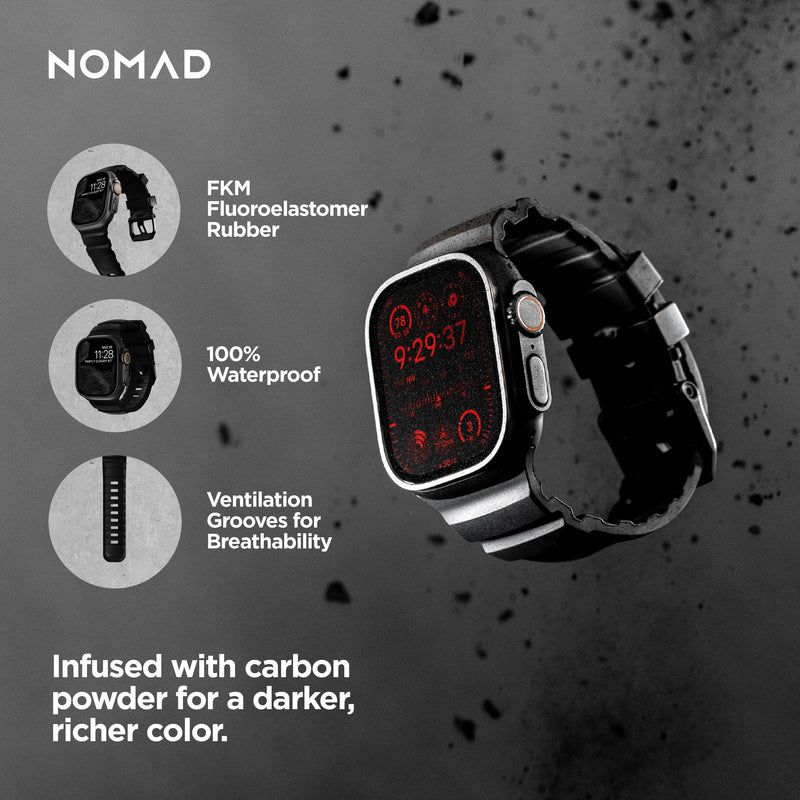 NOMAD Rocky Point Band for Apple Watch Ultra / 46 mm – Carbon Black (Special Edition)