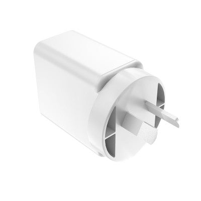 iQuick GaN II 30W PD3.0+QC3.0 Dual Ports Charging Adapter-White