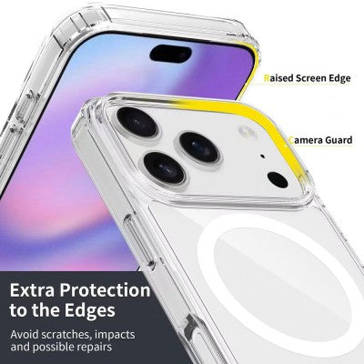 iPhone 17 Pro Max Hybrid Transparent MagSafe Case (Acrylic + TPU)