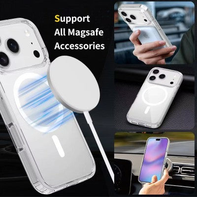 iPhone 17 Pro Max Hybrid Transparent MagSafe Case (Acrylic + TPU)