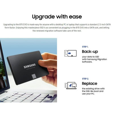 Samsung 2TB 870 EVO SATA III 2.5" SSD (MZ-77E2T0BW)