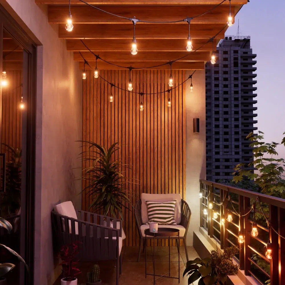 Nanoleaf Essentials Smart Multicolour Outdoor String Lights Smarter Kit (Matter compatible) - 15 m