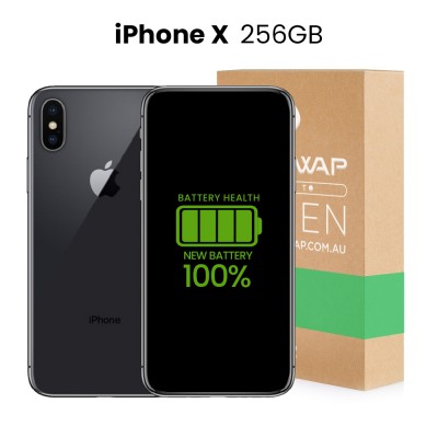 Apple Used iPhone X 256GB 100% New Battery - Grade A (As New)