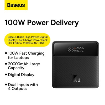 Baseus Blade Power Digital Display Fast Charging Power Bank HD Edition 20000mAh 100W