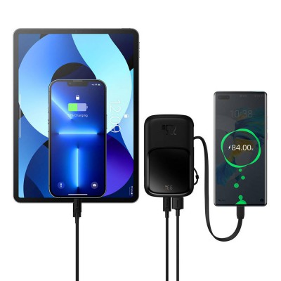 Baseus Qpow Digital Display Power Bank 20000mAh 22.5W Built-in Type-C Cable