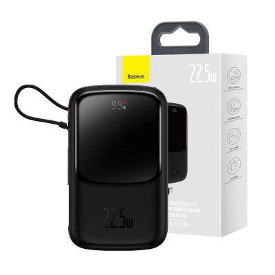 Baseus Qpow Digital Display Power Bank 20000mAh 22.5W Built-in Type-C Cable