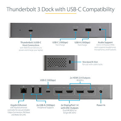 USB-C / Thunderbolt Docking Station for MacBook & Laptops-3