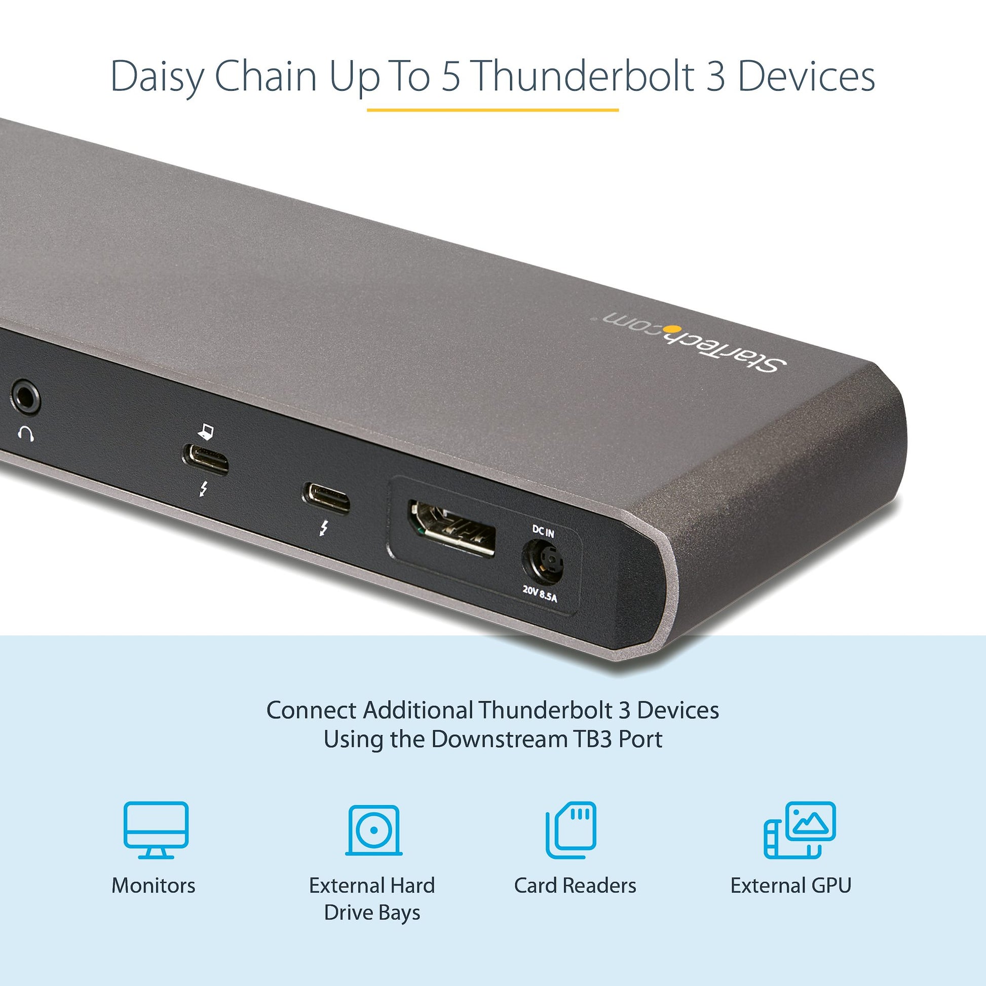 Thunderbolt 3 Dock – Dual 4K 60Hz Laptop Docking Station with DisplayPort & 85W Power Delivery-4