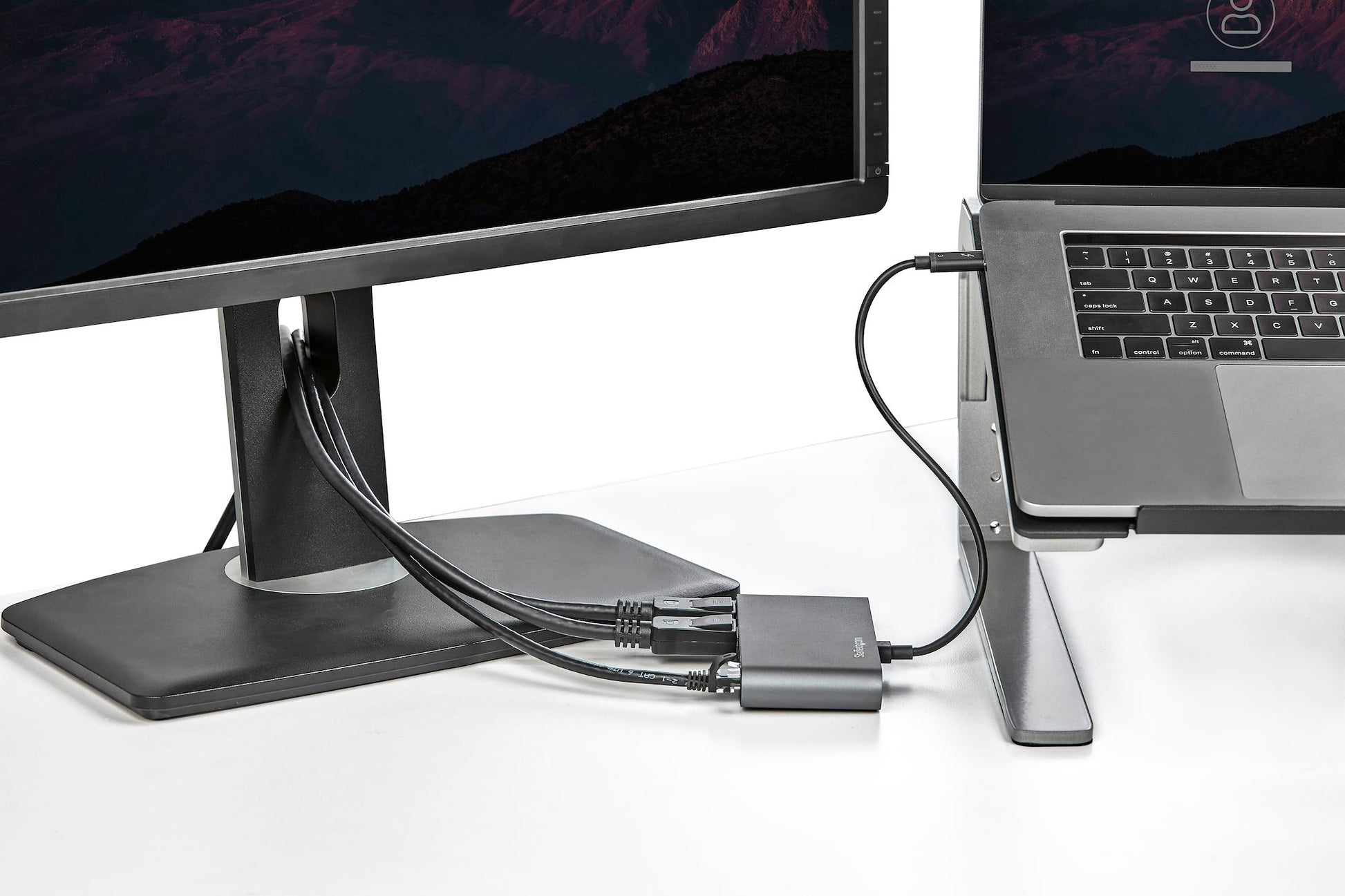 Dual-Monitor Thunderbolt Mini Dock – 4K 60Hz DisplayPort Portable Dock with Gigabit Ethernet-6