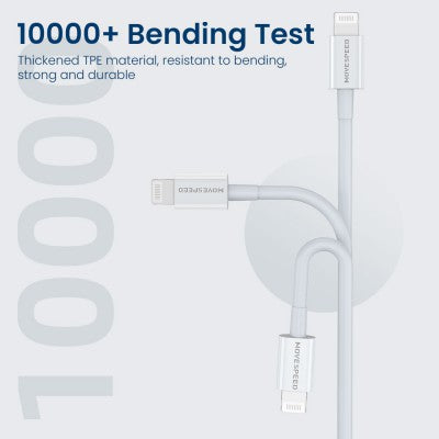 MOVE SPEED 3A USB-A to Lightning Charging Cable 1.2m